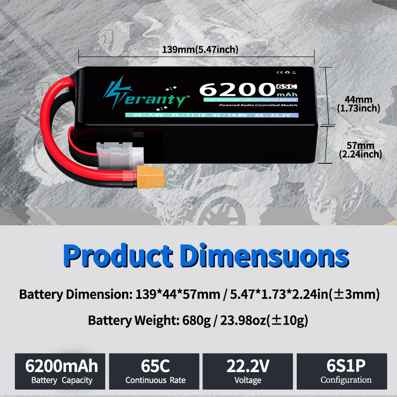 TERANTY 6S 6200mAh Lipo Batter - Rc Hobby Land recensie en prijs